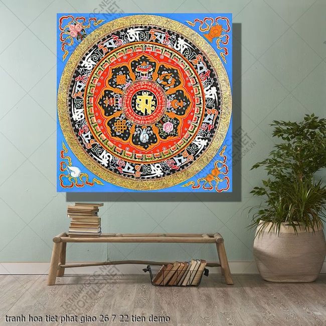 tranh mandala hoa tiet phat giao 26 7 22 tien